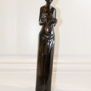 Femme africaine sculpture en bois d'ébène